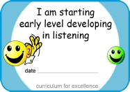 early level developing listening