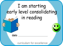 early level consolidating reading