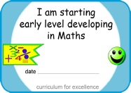 early level developing maths