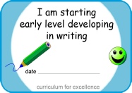 early level developing writing