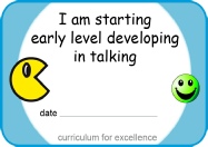early level developing talking
